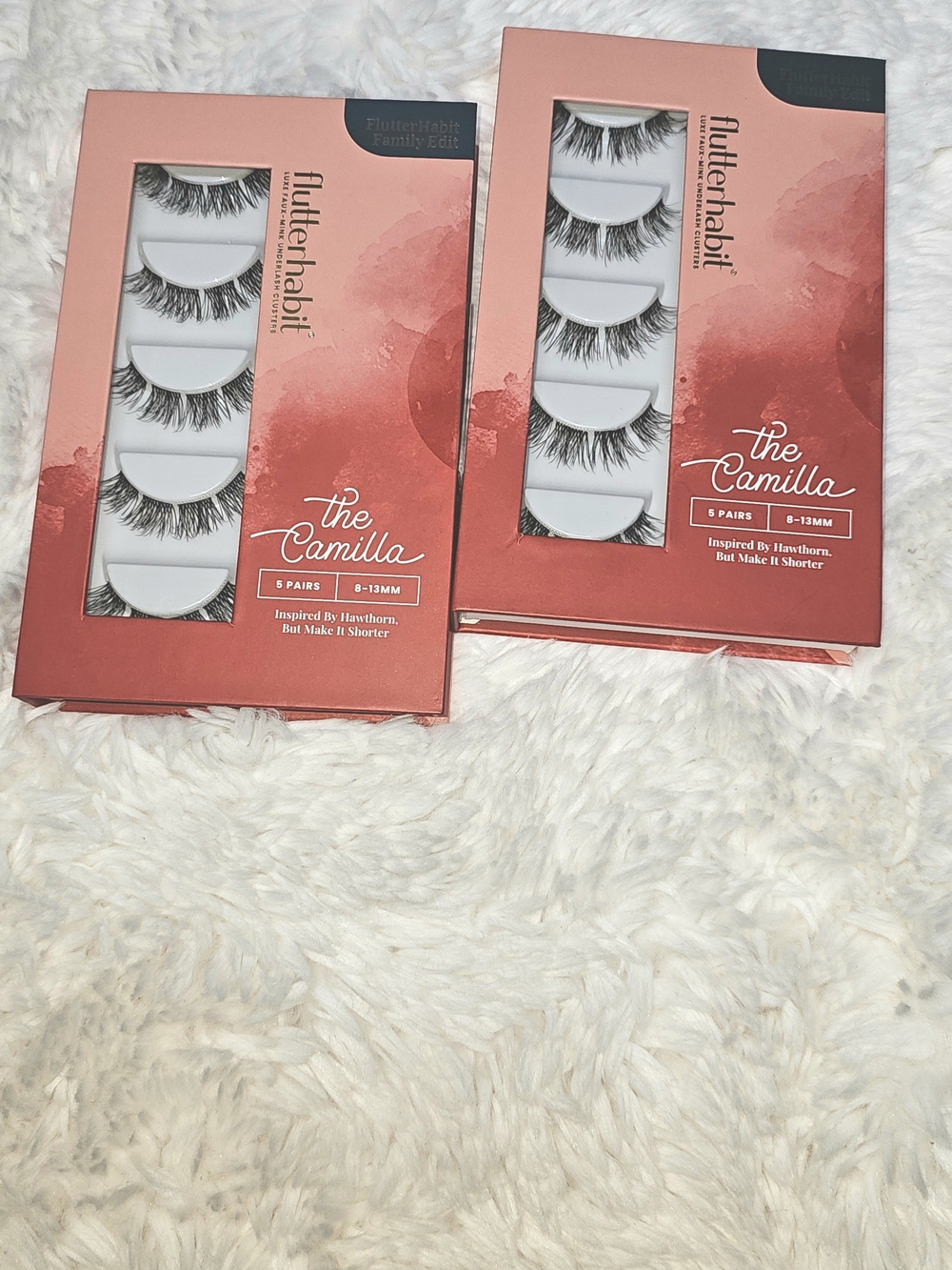 2 Boxes FlutterHabit The Camilla Luxe Faux-Mink Underlash Clusters - 10 Pairs